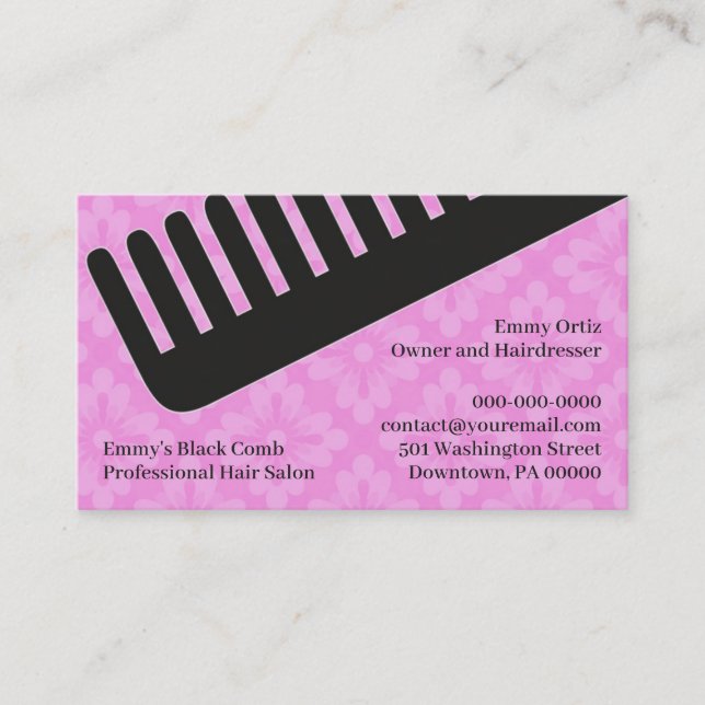 Hair Salon Business Card Template (Front)