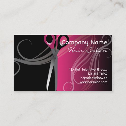 Customizable hair salon business cards