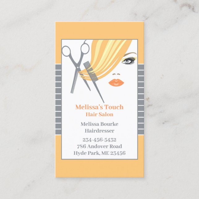 Hair Salon Business Cards (Front)