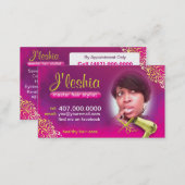 Hair Salon Business Cards With Your Photo Picture (Front/Back)