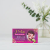Hair Salon Business Cards With Your Photo Picture (Standing Front)