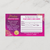 Hair Salon Business Cards With Your Photo Picture (Back)