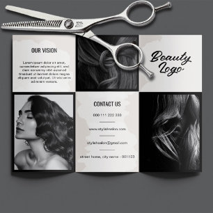 Hair Salon Business Price List Trifold Brochure