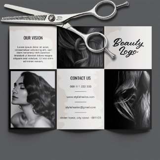 Hair Salon Business Price List Trifold Brochure