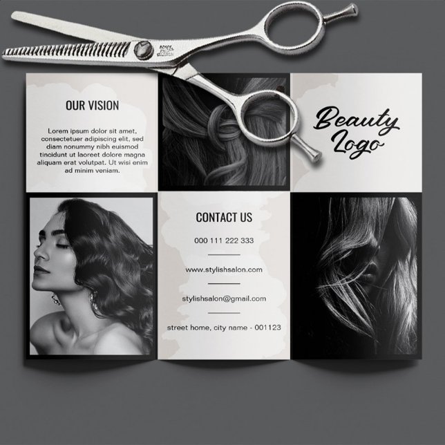 Hair Salon Business Price List Trifold Brochure (Creator Uploaded)