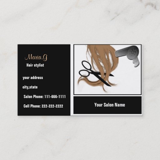Customizable Hair Salon businesscards Business Cards