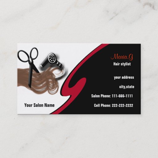 Customizable Hair Salon businesscards Business Card