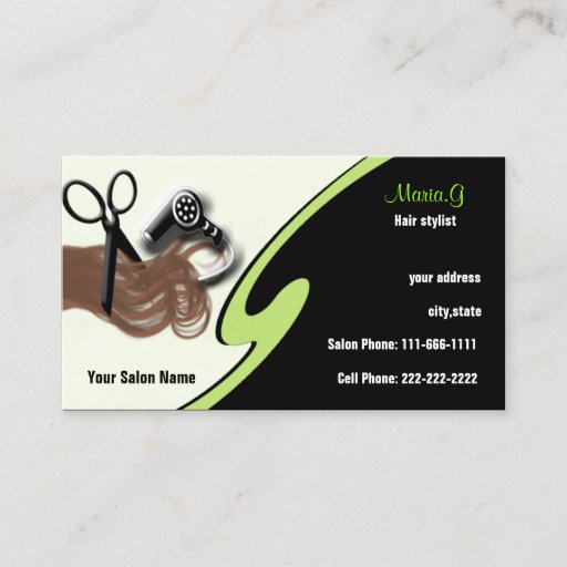 Customizable Hair Salon businesscards Business Cards