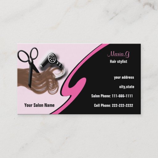 Customizable Hair Salon businesscards Business Card Template