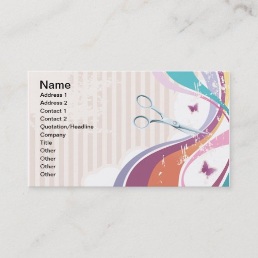 Customizable Hair Salon Butterfly Business Card