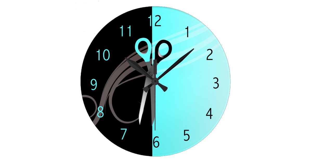 Hair salon clock Zazzle