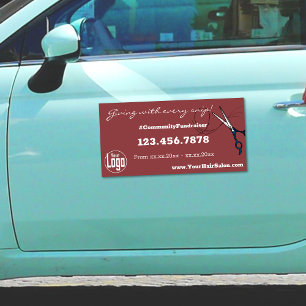 Hair Salon #CommunityFundraiser Car Magnet