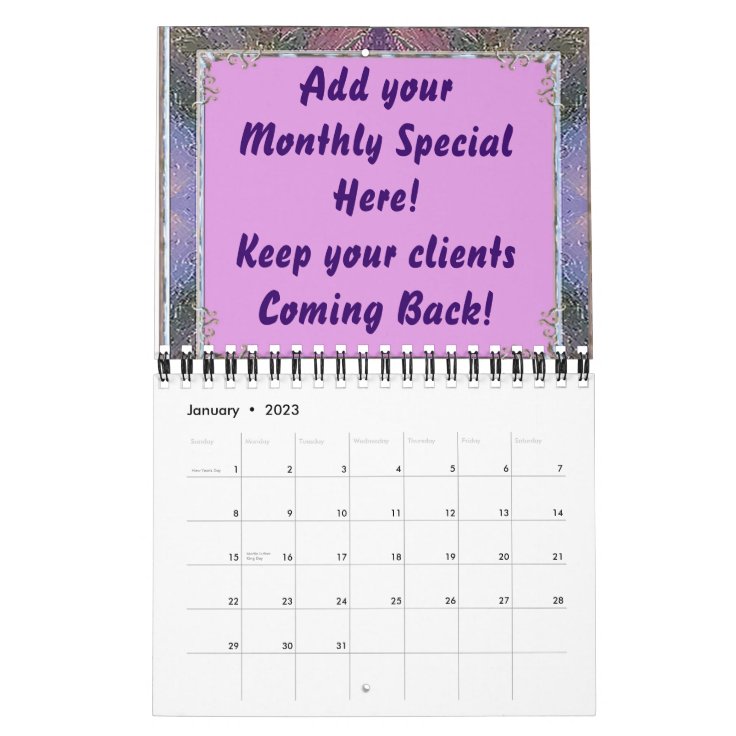 Hair Salon Company Calendars Customers Gift | Zazzle