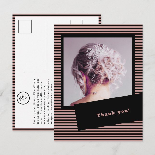 Hair Salon Custom Image Thank You Customer Postcard (Front/Back)