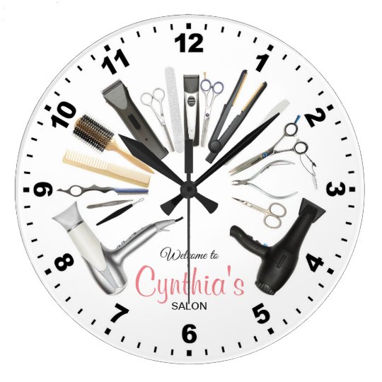 Hair Salon Decorative Wall Clock Zazzle