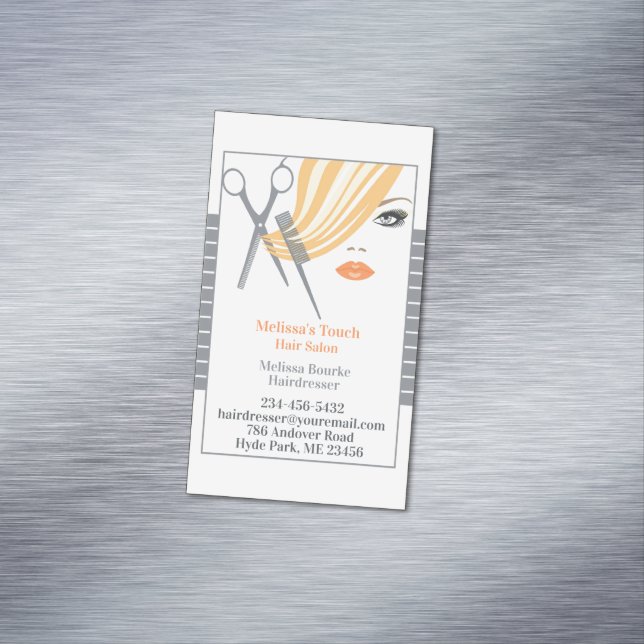 Hair Salon Dresser Business Card Magnet (In Situ)