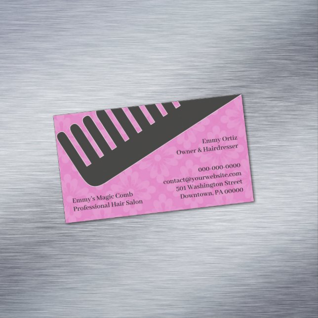 Hair Salon Dresser Business Card Magnet (In Situ)