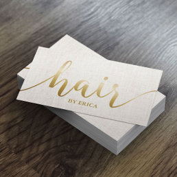 Hair Salon Elegant Gold Typography Appointment