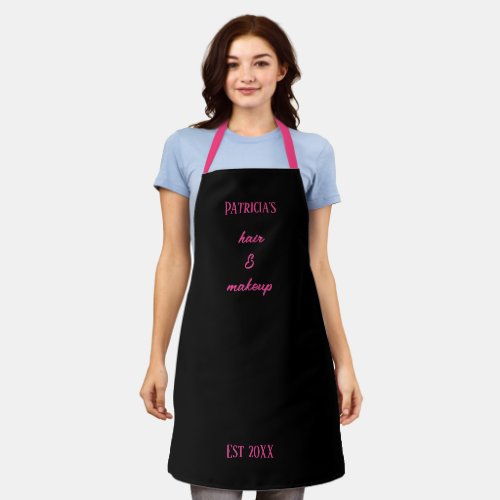 Hair Salon Employee Hairstylist Name Business Cool Apron