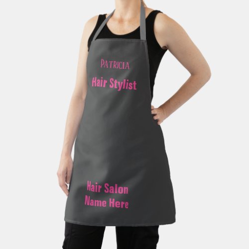 Hair Salon Employee Hairstylist Name Cool Business Apron