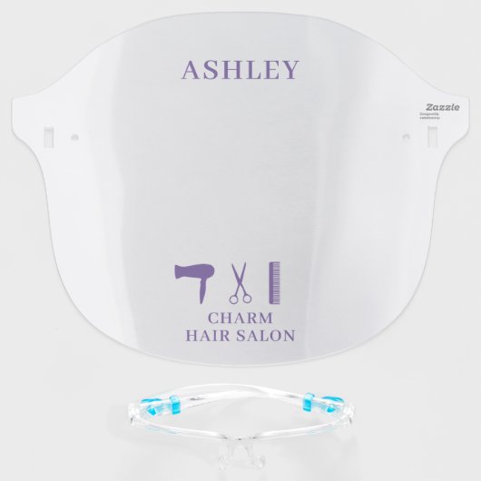 Hair Salon Face Shield (Front w/Glasses)