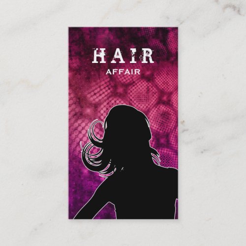 Hair Salon Fashion Business Cards Hot Pink
