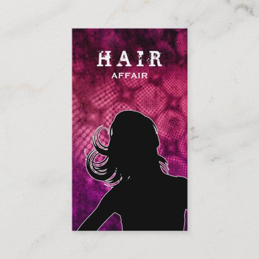 Customizable Hair Salon Fashion Business Cards Hot Pink