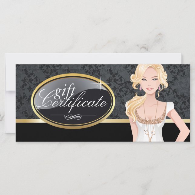 HAIR SALON GIFT CERTIFICATE (Front)