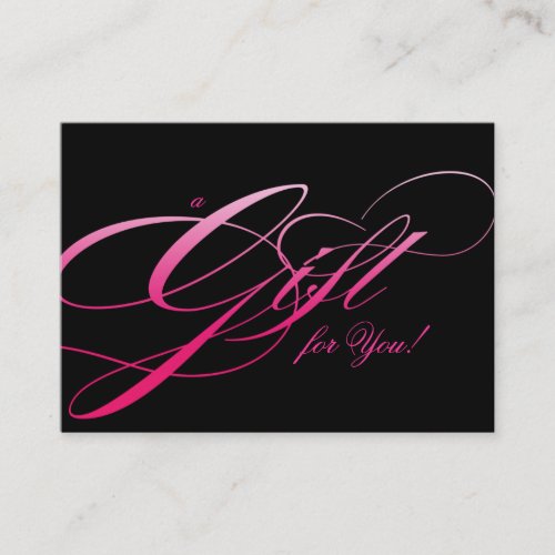 Hair Salon Gift Certificate Black Pink