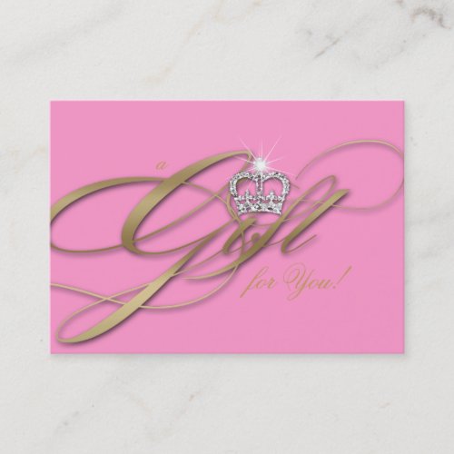 Hair Salon Gift Certificate Pink Jewelry Crown