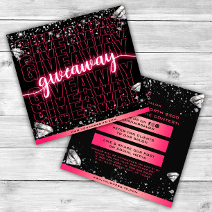 Hair Salon Giveaway Announcement Contest Card
