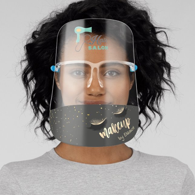 Hair Salon,Hairdryer,Makeup,Faux Lashes Face Shield (Insitu)
