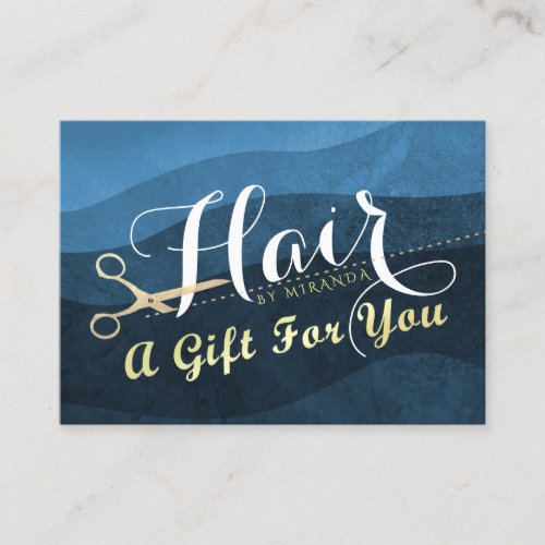 Hair Salon Hairstylist Gift Certificate Scissors