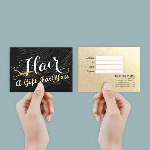 Hair Salon Hairstylist Gift Certificate Scissors