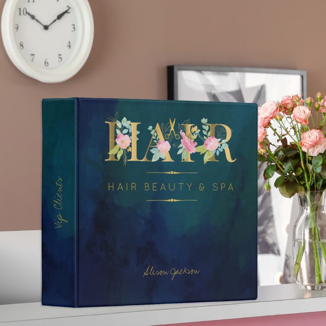 Hair salon hairstylist luxury appointment book 3 ring binder (Creator Uploaded)