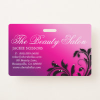 Name and Photo Beauty Salon Makeup Artist ID Card Badge