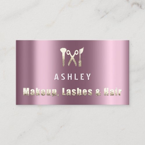 Hair Salon Makeup Lash Appointment Card Purple