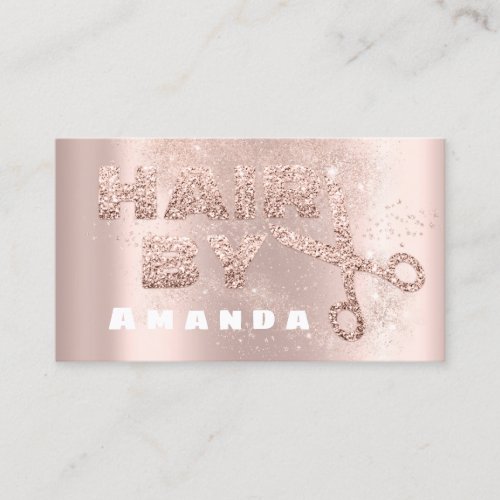 Hair Salon Makeup Pink Blush Appointment Lux Business Card