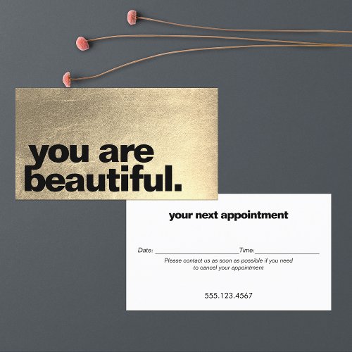 Hair Salon Modern Gold Appointment Reminder
