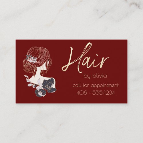 Hair Salon Modern Gold Loyalty Grand RE_Opening Business Card