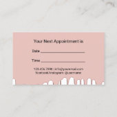 Hair Salon Modern Rose Gold Dripping Gold Scissor Appointment Card (Back)