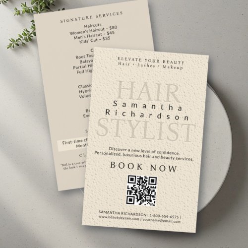 Hair Salon Nails Makeup Lashes Boho Marketing QR Flyer