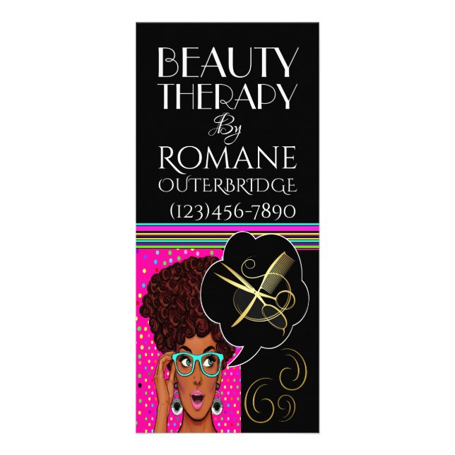 Hair Salon Rack Card - See Back (Front)