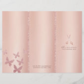 Hair Salon Rose Gold Scissor Tri-Fold Bruchures (Front)