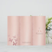 Hair Salon Rose Gold Scissor Tri-Fold Bruchures (Standing Front)