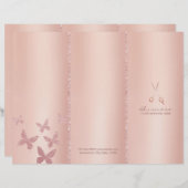 Hair Salon Rose Gold Scissor Tri-Fold Bruchures (Front/Back)