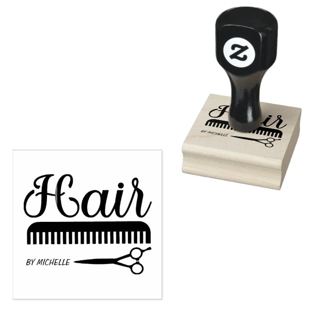 Hair Salon Scissors Custom  Rubber Stamp (Stamped)