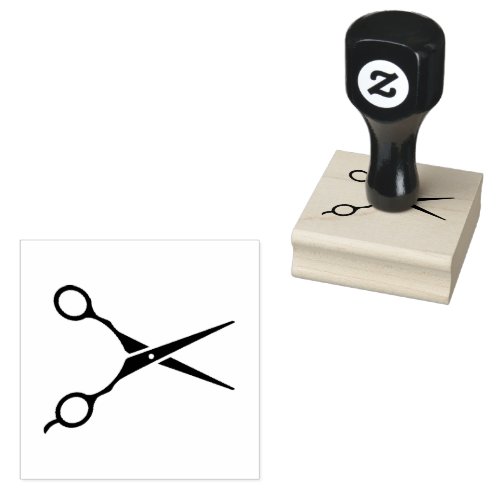 Hair Salon Scissors    Rubber Stamp