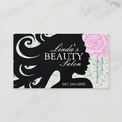 HAIR SALON SILHOUETTE BUSINESS CARD