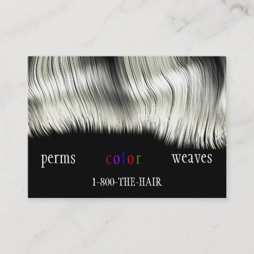Customizable Hair Salon Style Business Cards